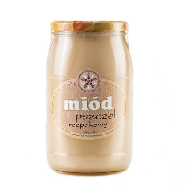 Miód rzepakowy z Technikum Pszczelarskiego 1,1kg-0