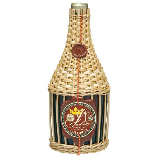 Miód pitny - półtorak "Jadwiga" w oplocie 750ml-0