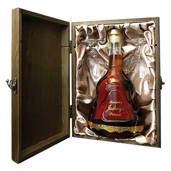 Miód pitny - półtorak "Jadwiga" zestaw z kieliszkami 750 ml-0