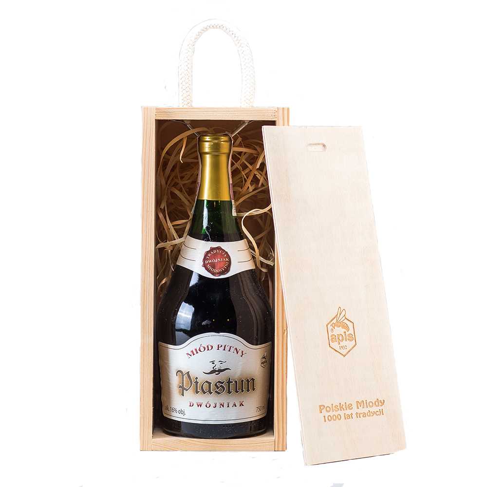 Miód pitny - skrzynka jasna - "Piastun" trójniak 750 ml-0 Miód pitny - skrzynka jasna - "Piastun" trójniak 750 ml-0
