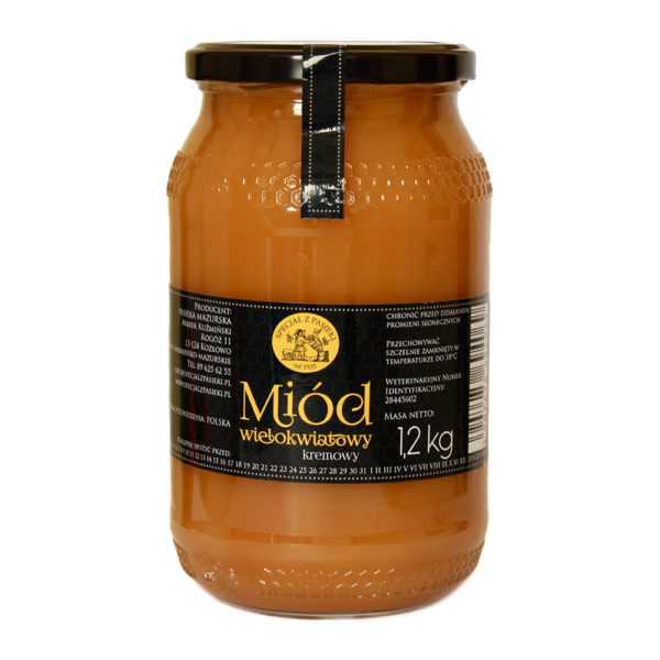 Miód wielokwiatowy kremowy 1200g -0