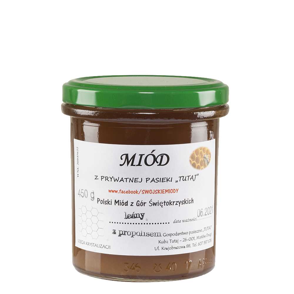 Polski miód leśny z propolisem 450g-0 Polski miód leśny z propolisem 450g-0