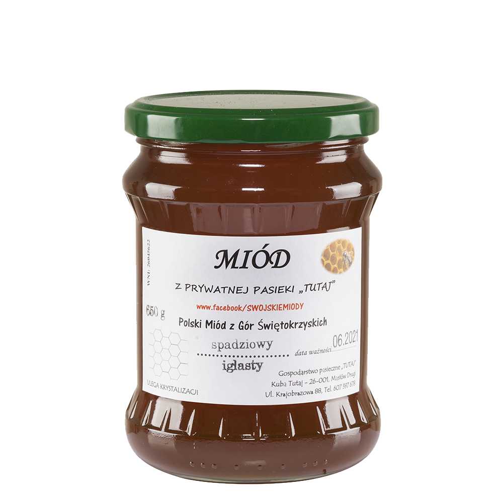Polski miód spadziowy iglasty 650 g-0 Polski miód spadziowy iglasty 650 g-0